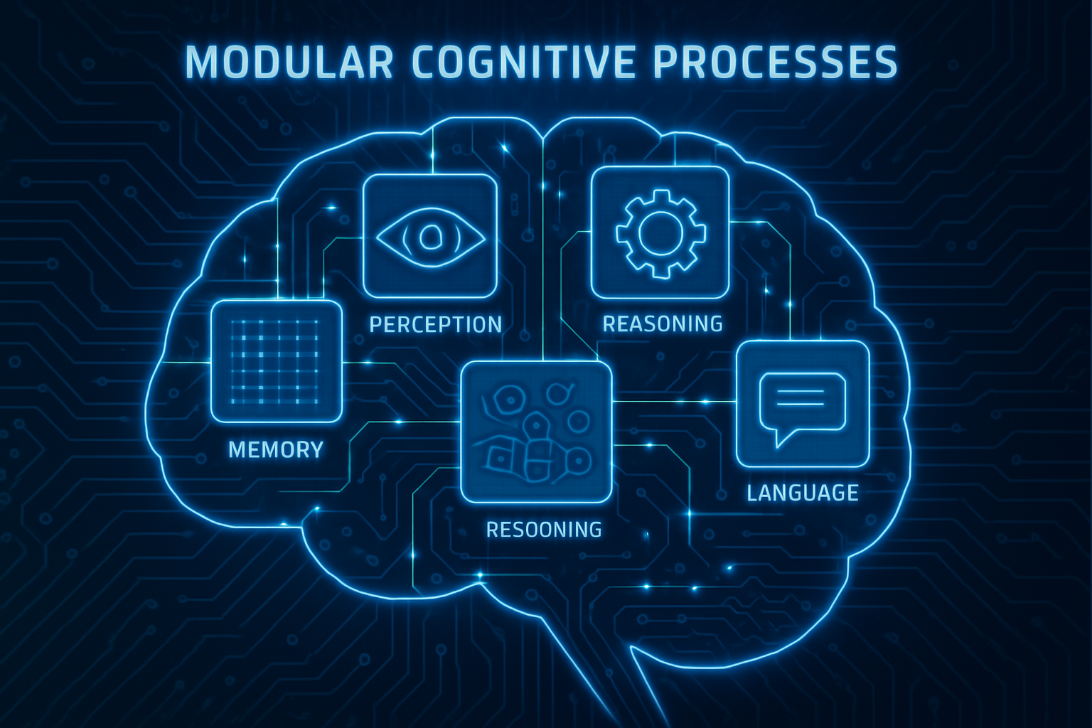 Diagram illustrating Modular Cognitive Processes (MCPs)